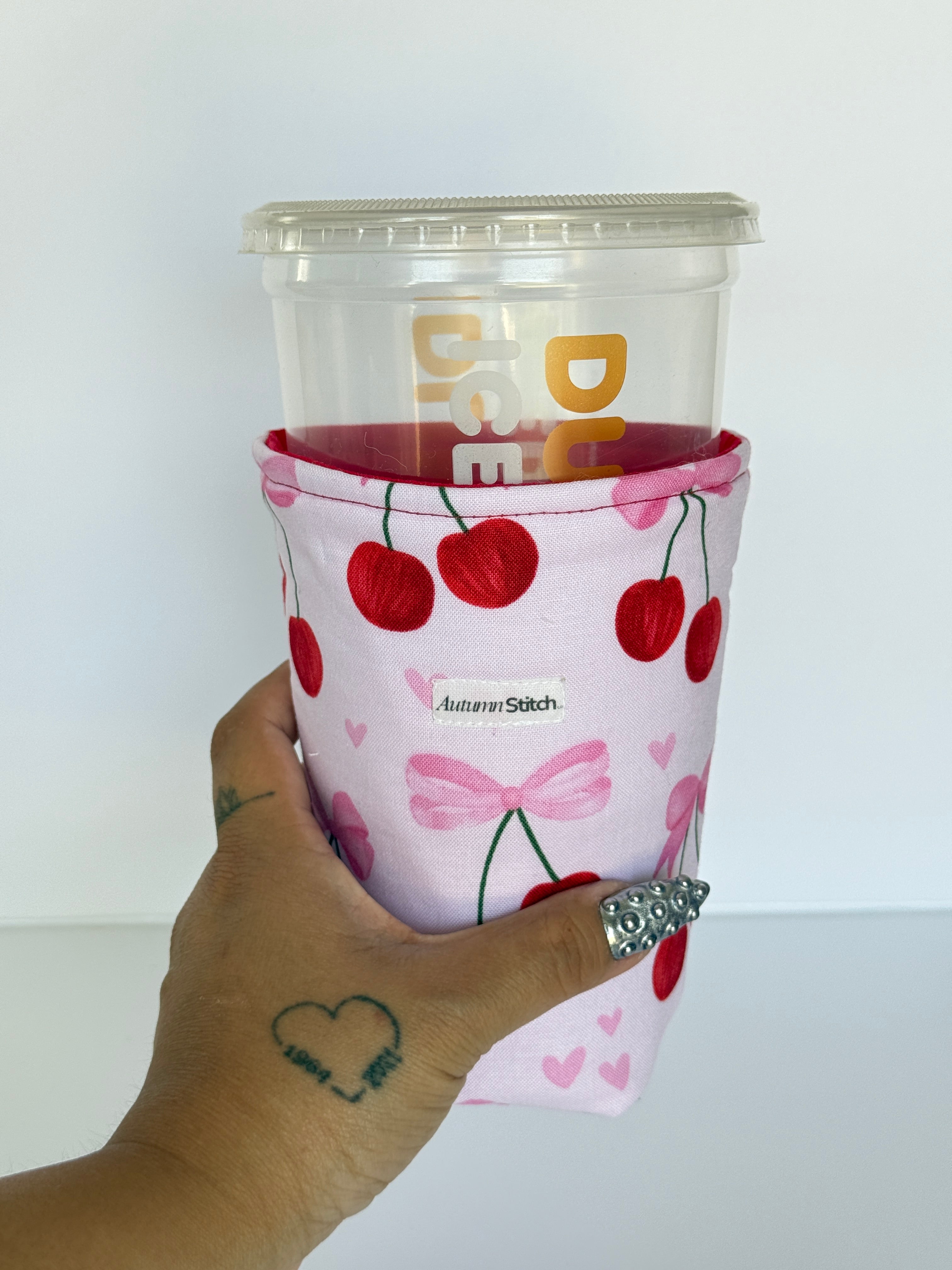 Cherry Kisses Cup Koozie (M)