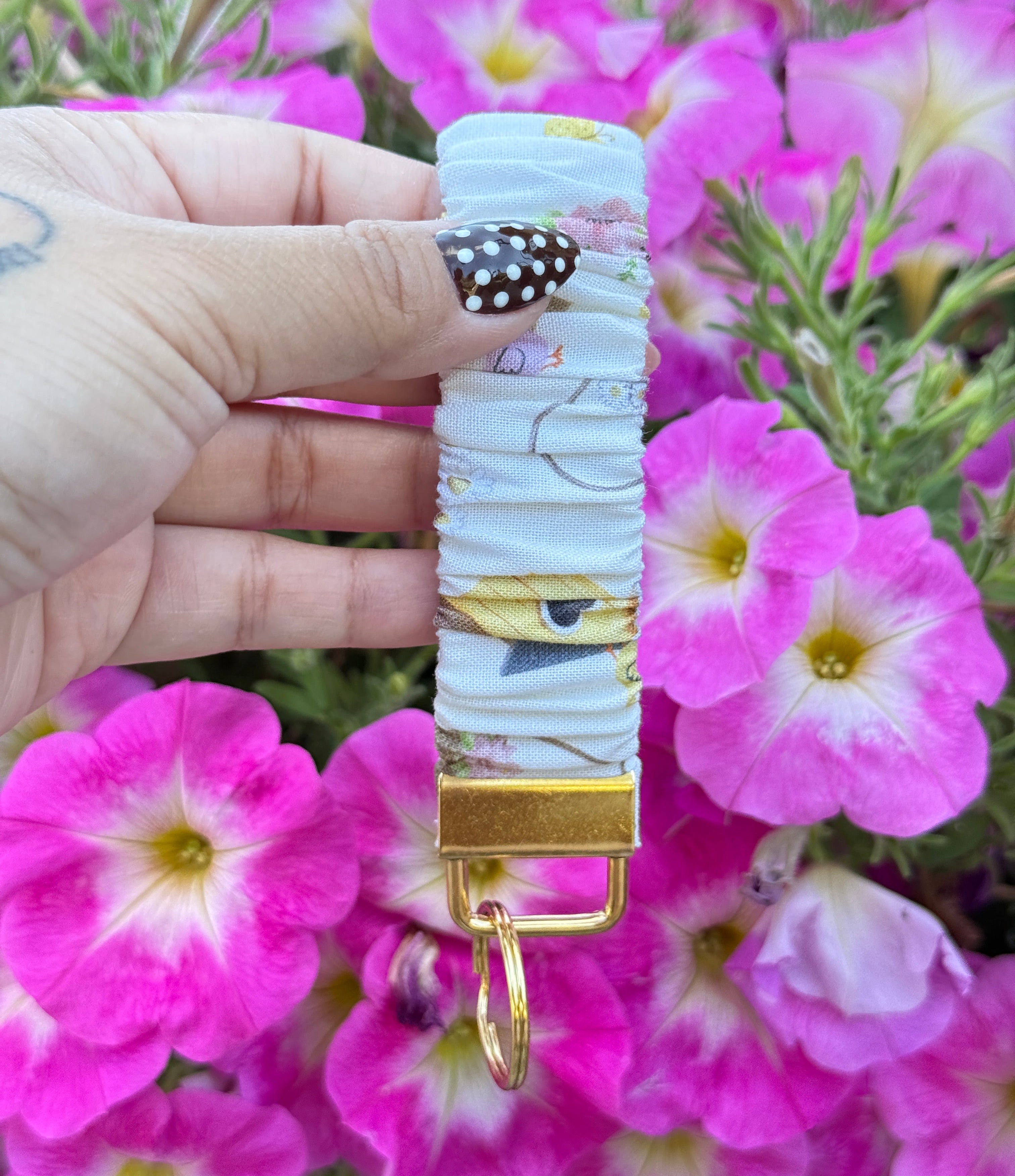 Sunday Garden Scrunchie Keychain