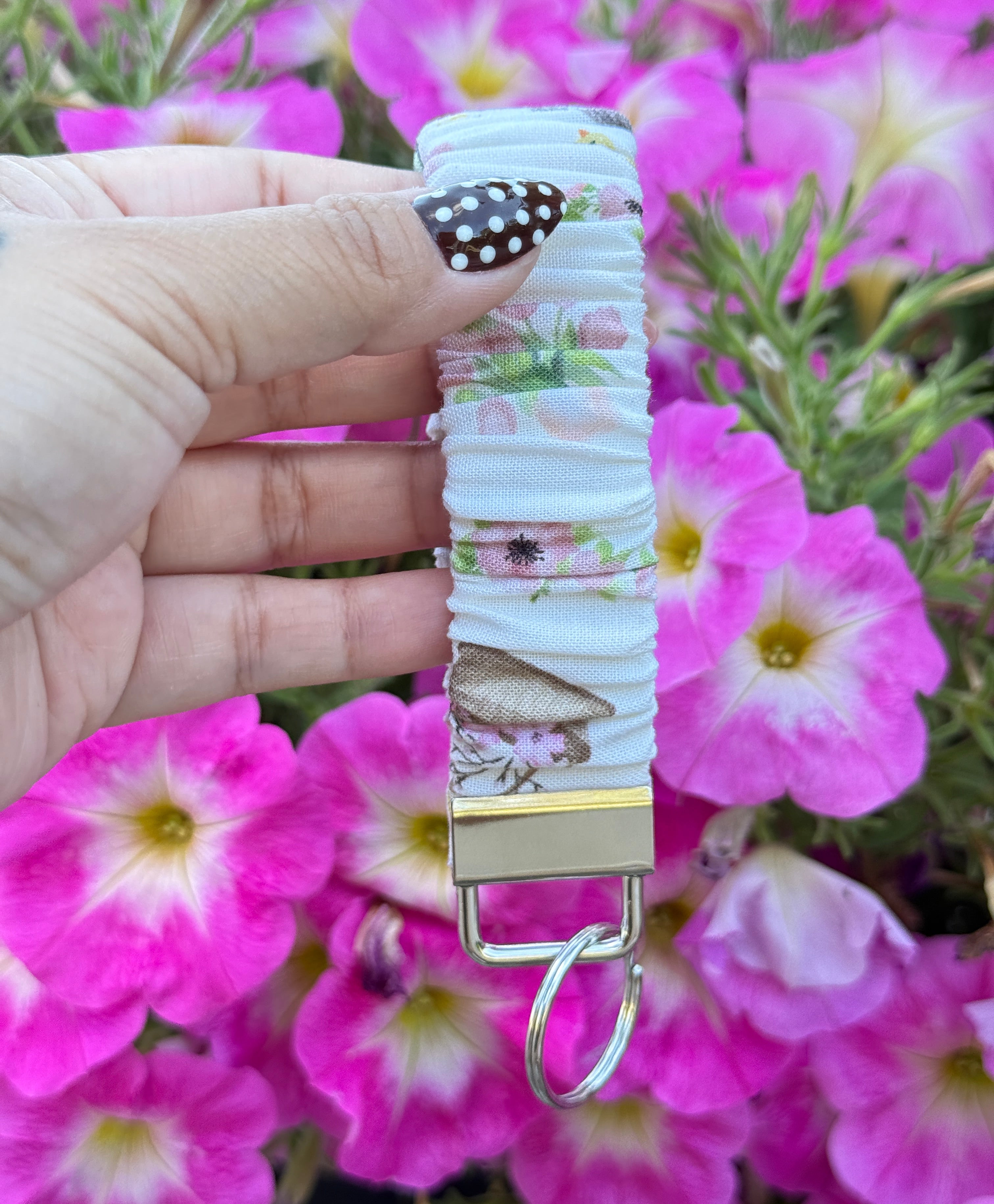 Sunday Garden Scrunchie Keychain