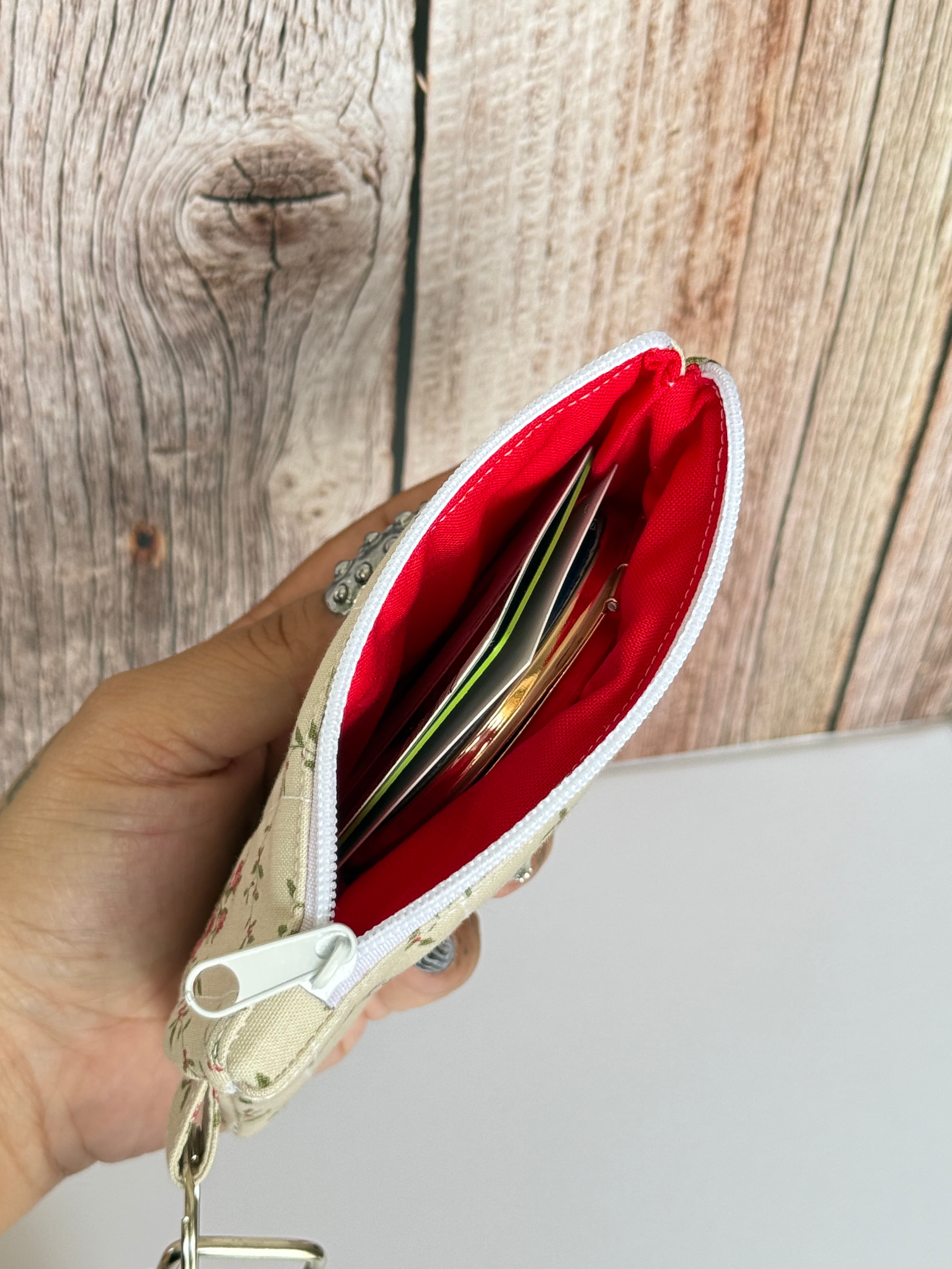 Rosy Meadow Wristlet