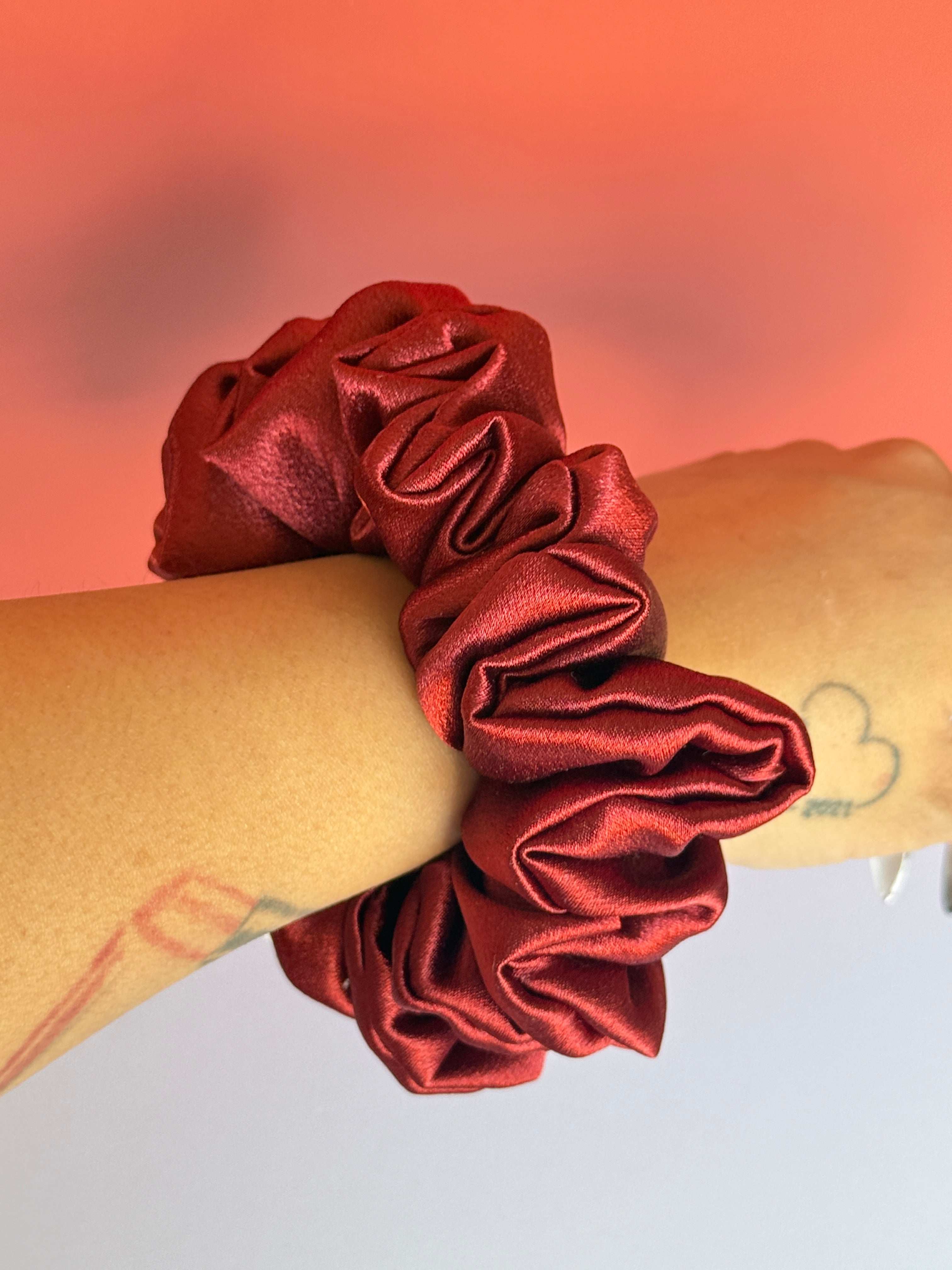 Rustic Rouge Scrunchie