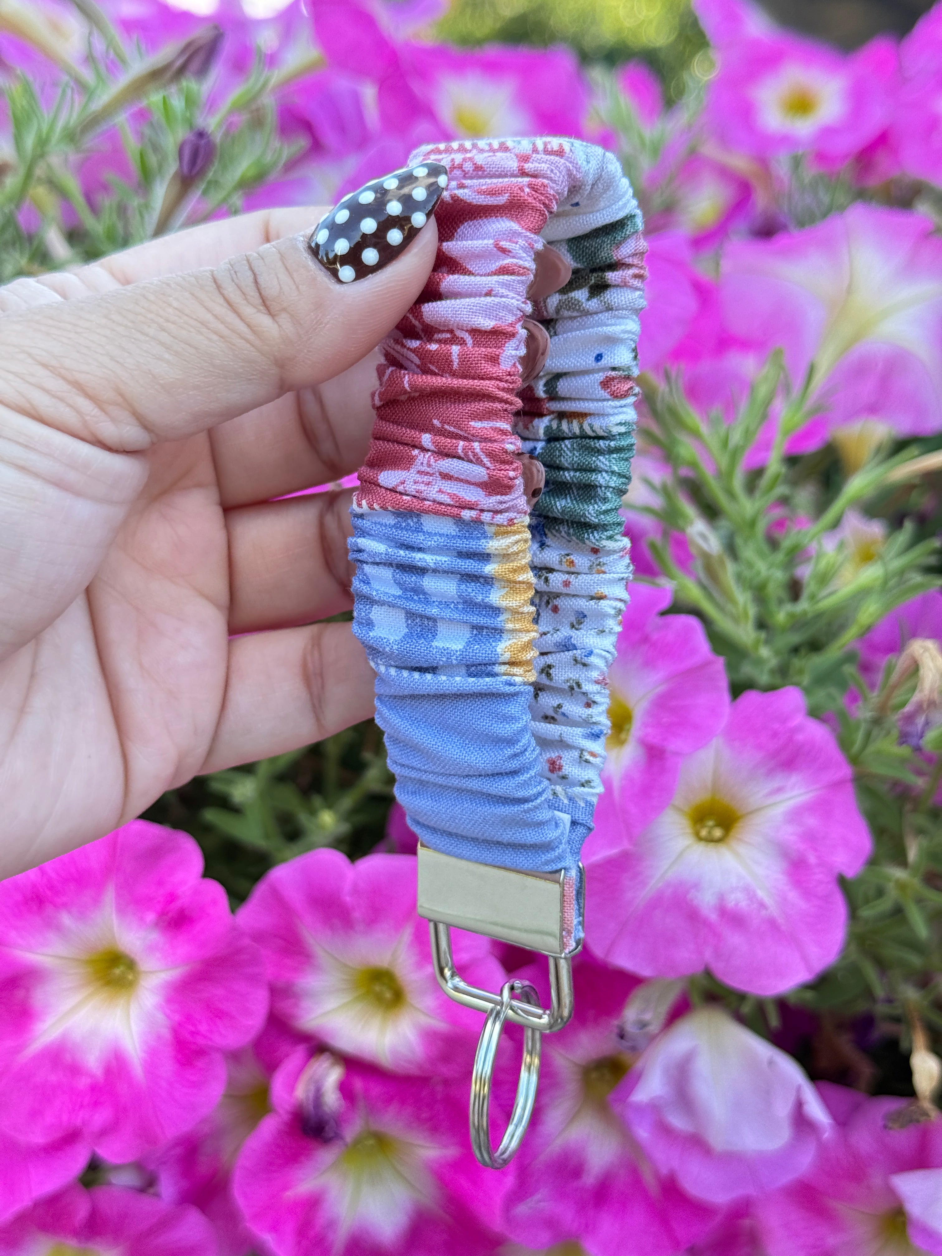 Bits & Bloom Scrunchie Keychain