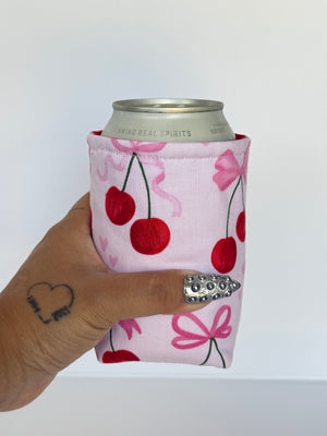 Cherry Kisses Can Koozie