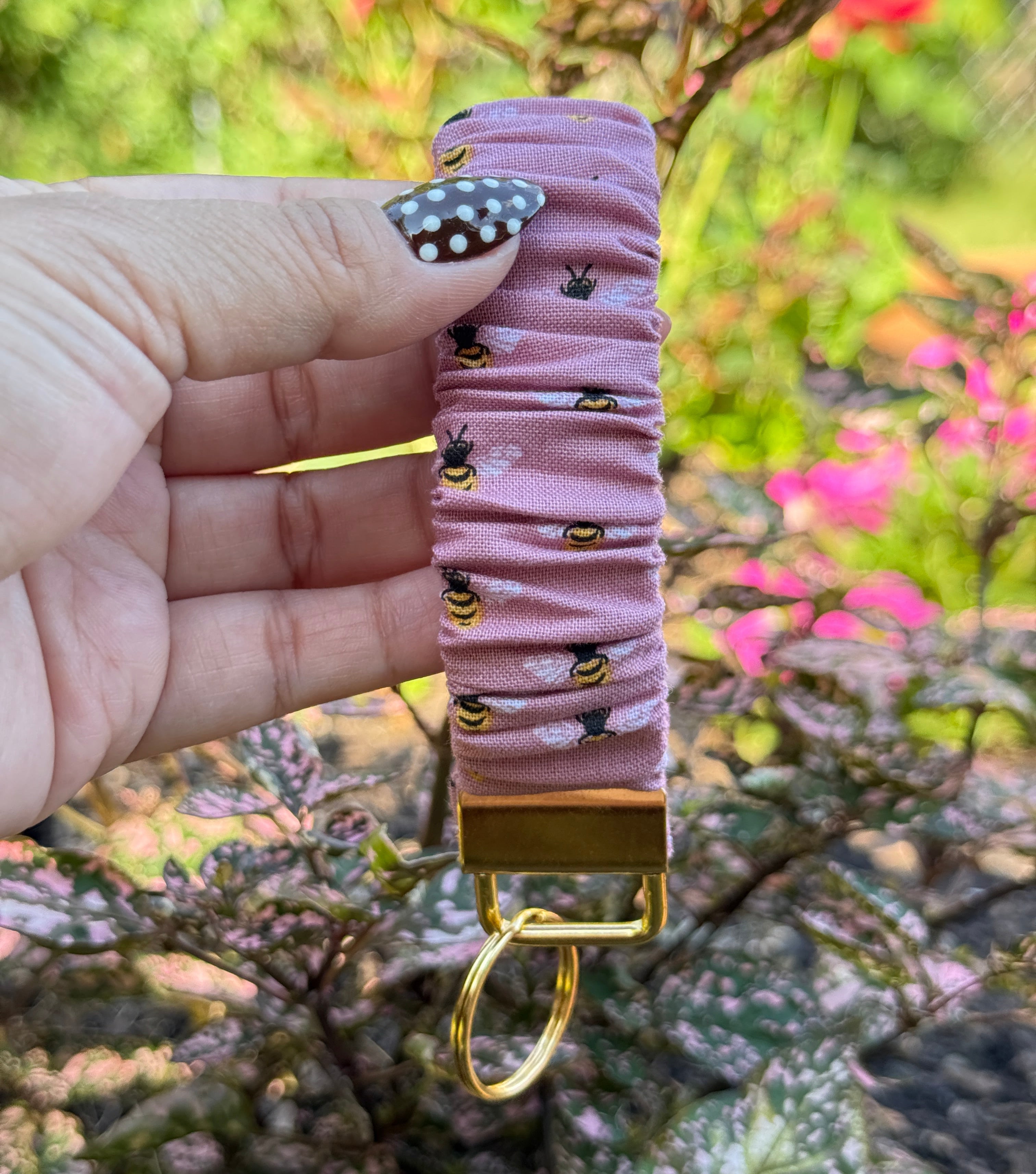 Honey Blush Scrunchie Keychain