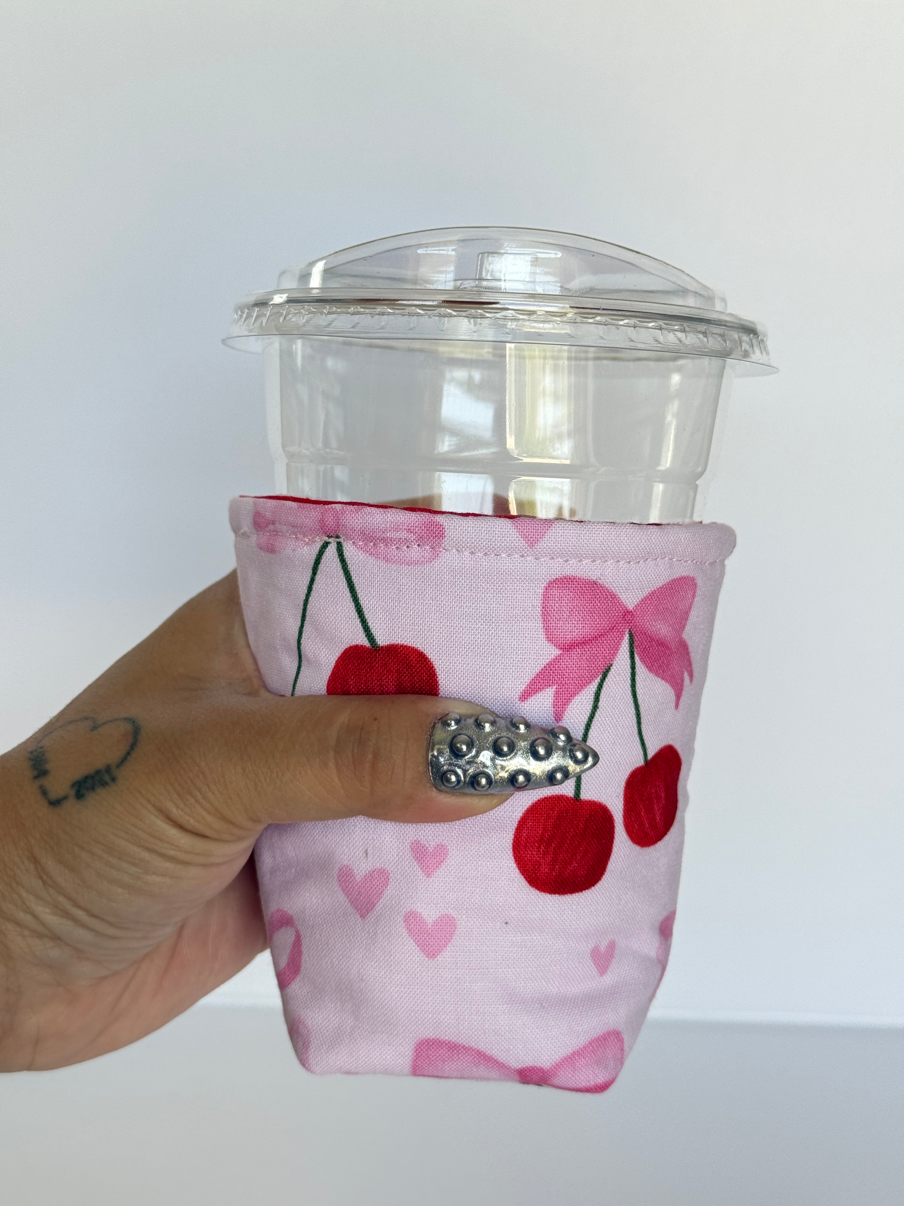 Cherry Kisses Cup Koozie (S)