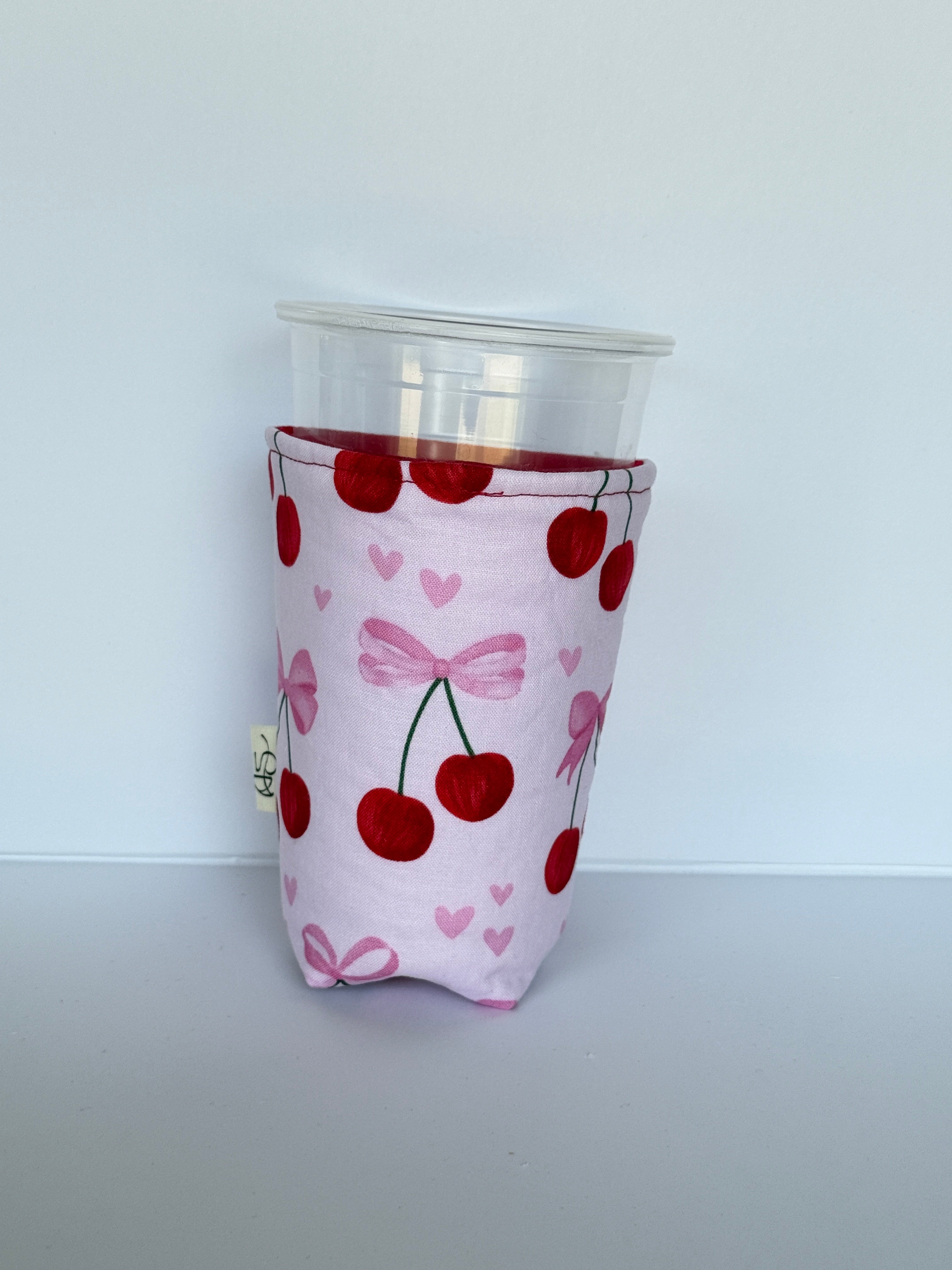 Cherry Kisses Cup Koozie (L)
