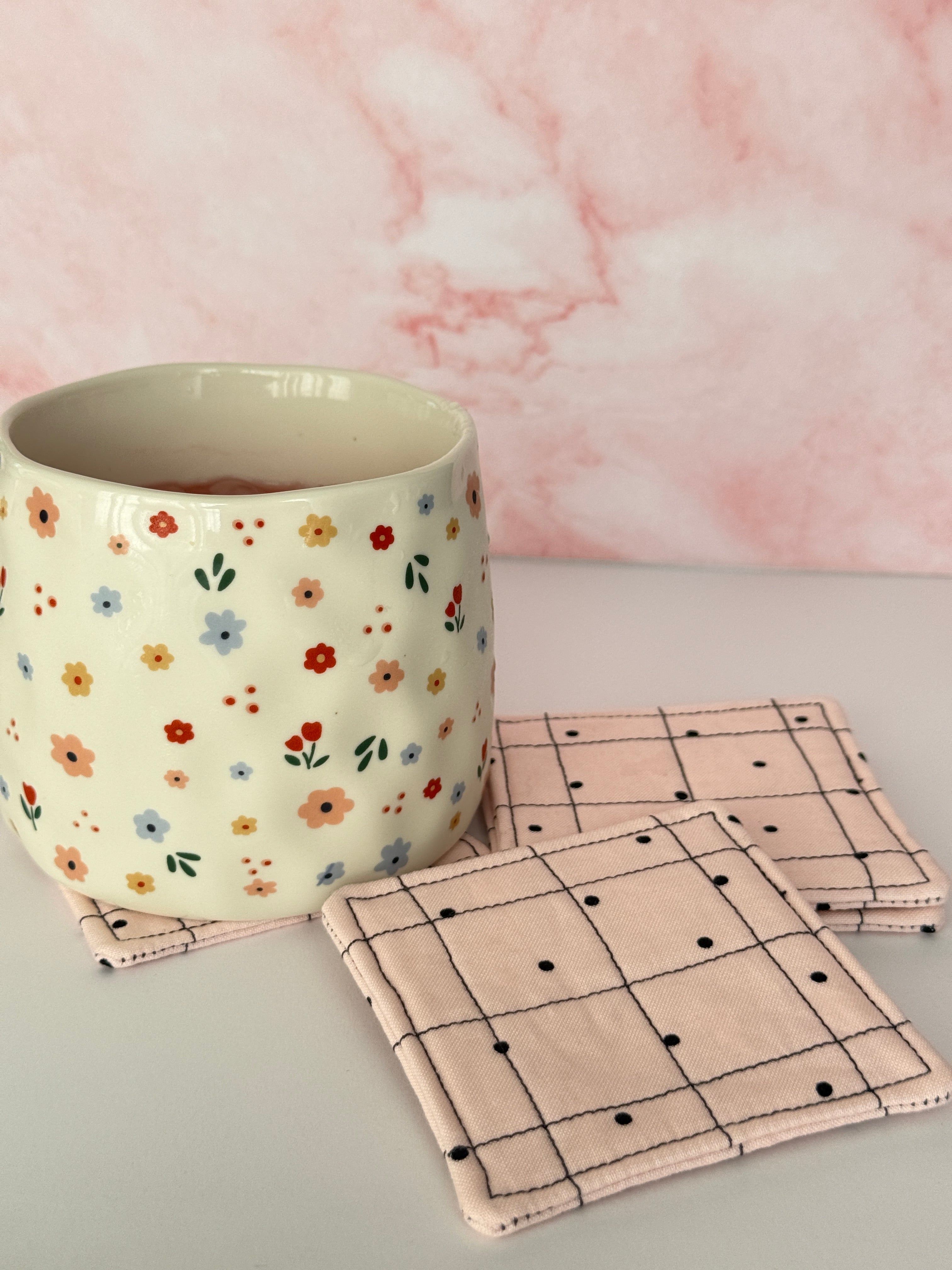 Blushing Dots Coasters