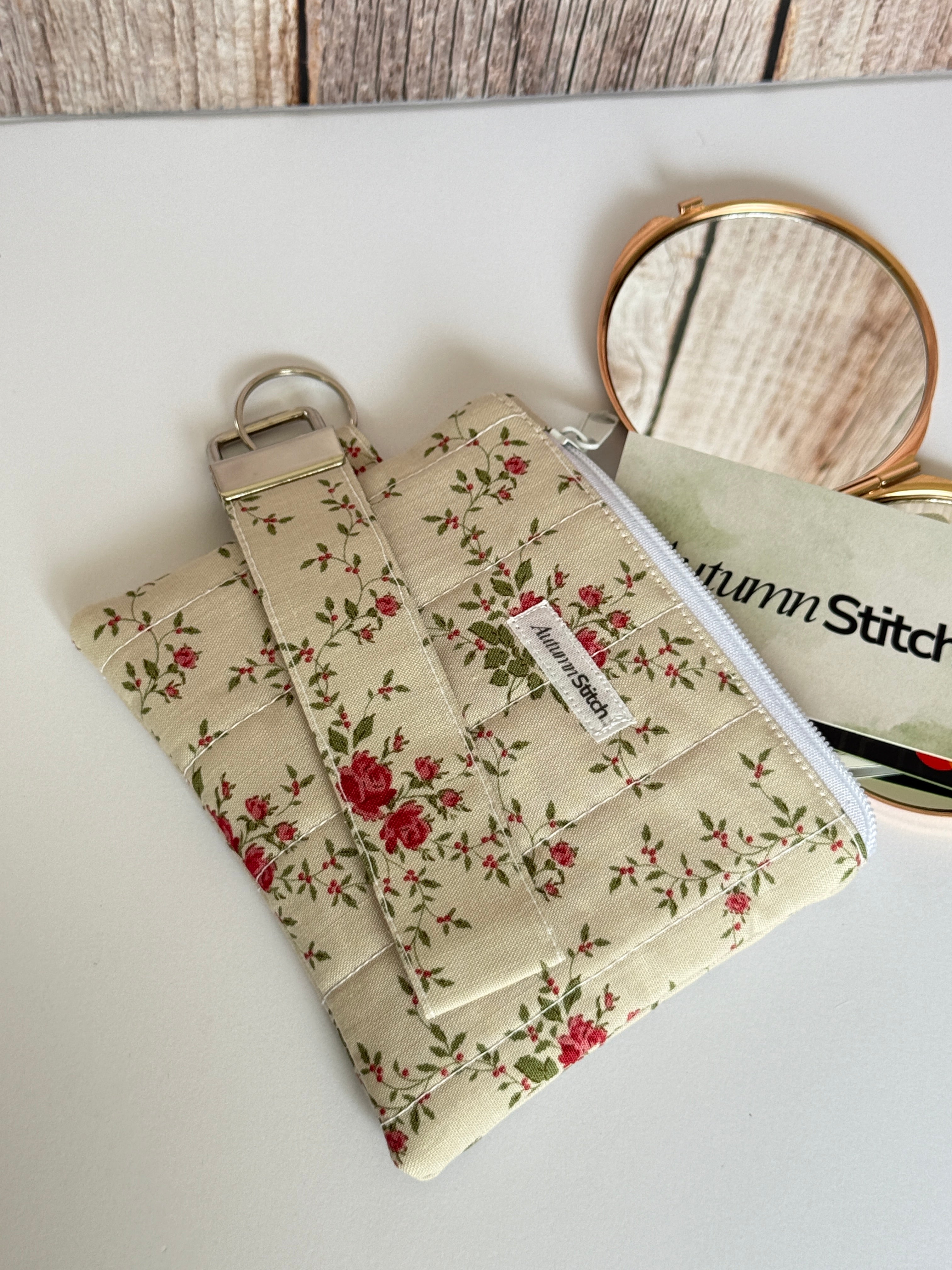 Rosy Meadow Wristlet