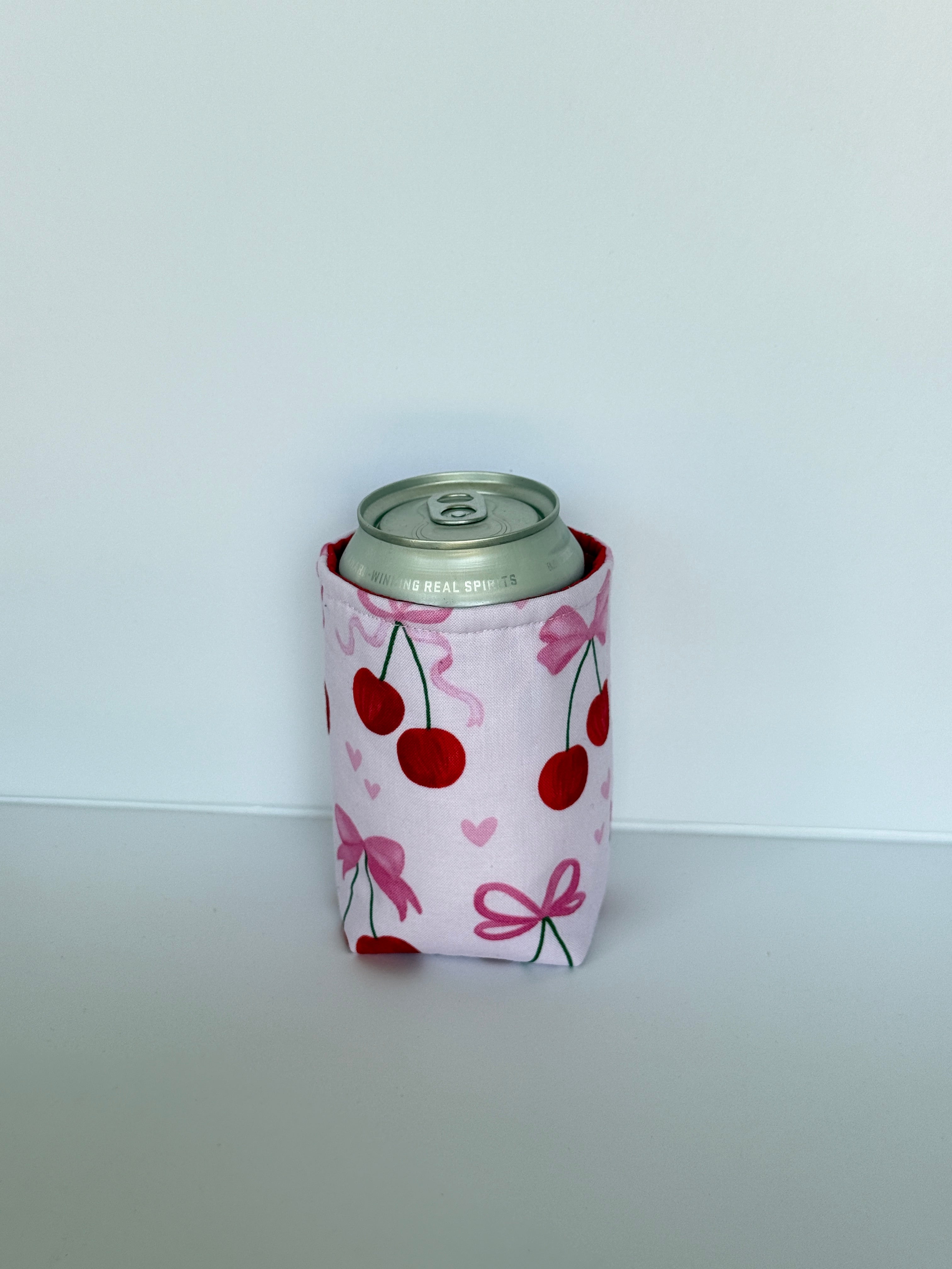 Cherry Kisses Can Koozie