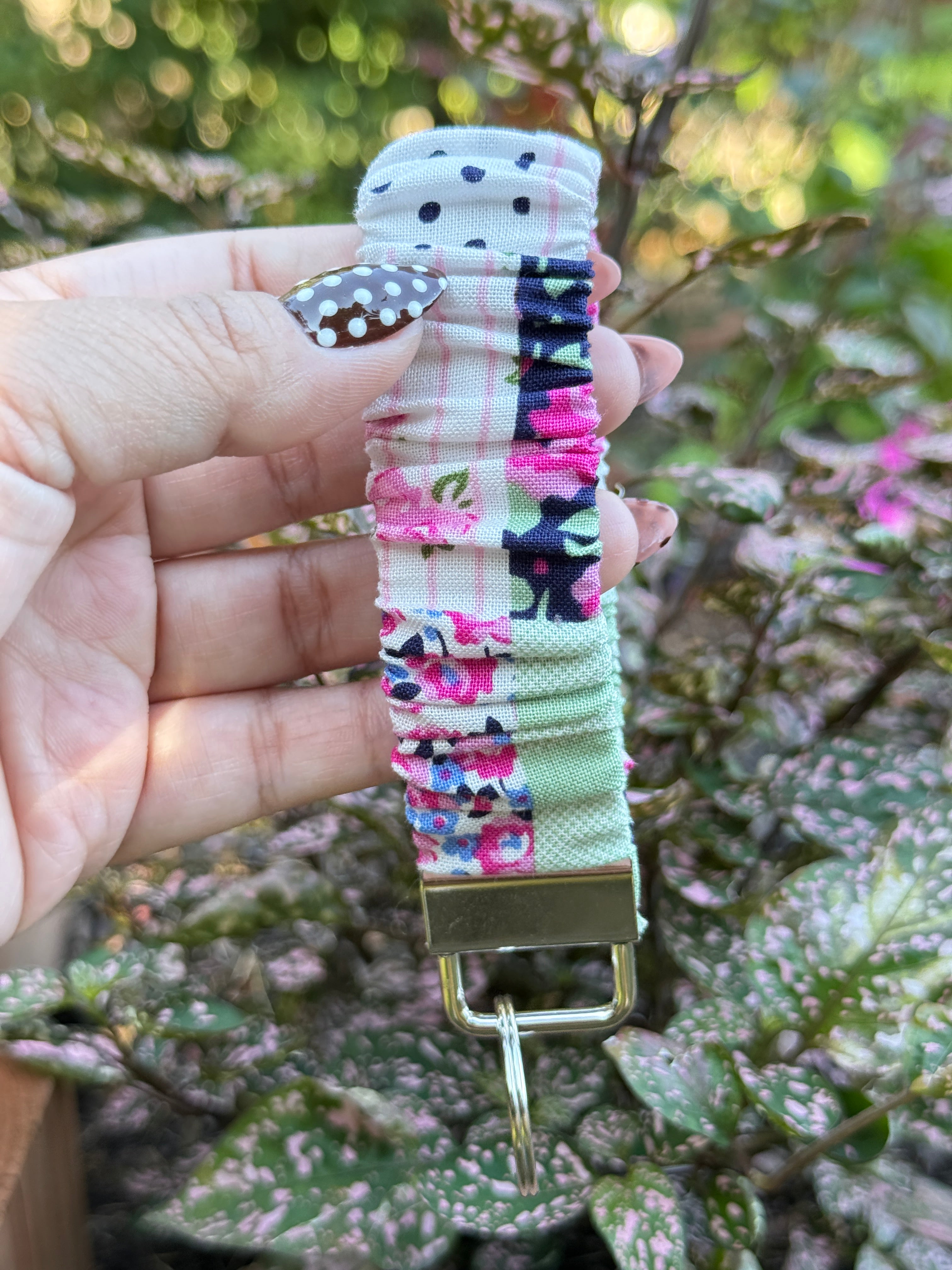 Rosie Picnic Scrunchie Keychain