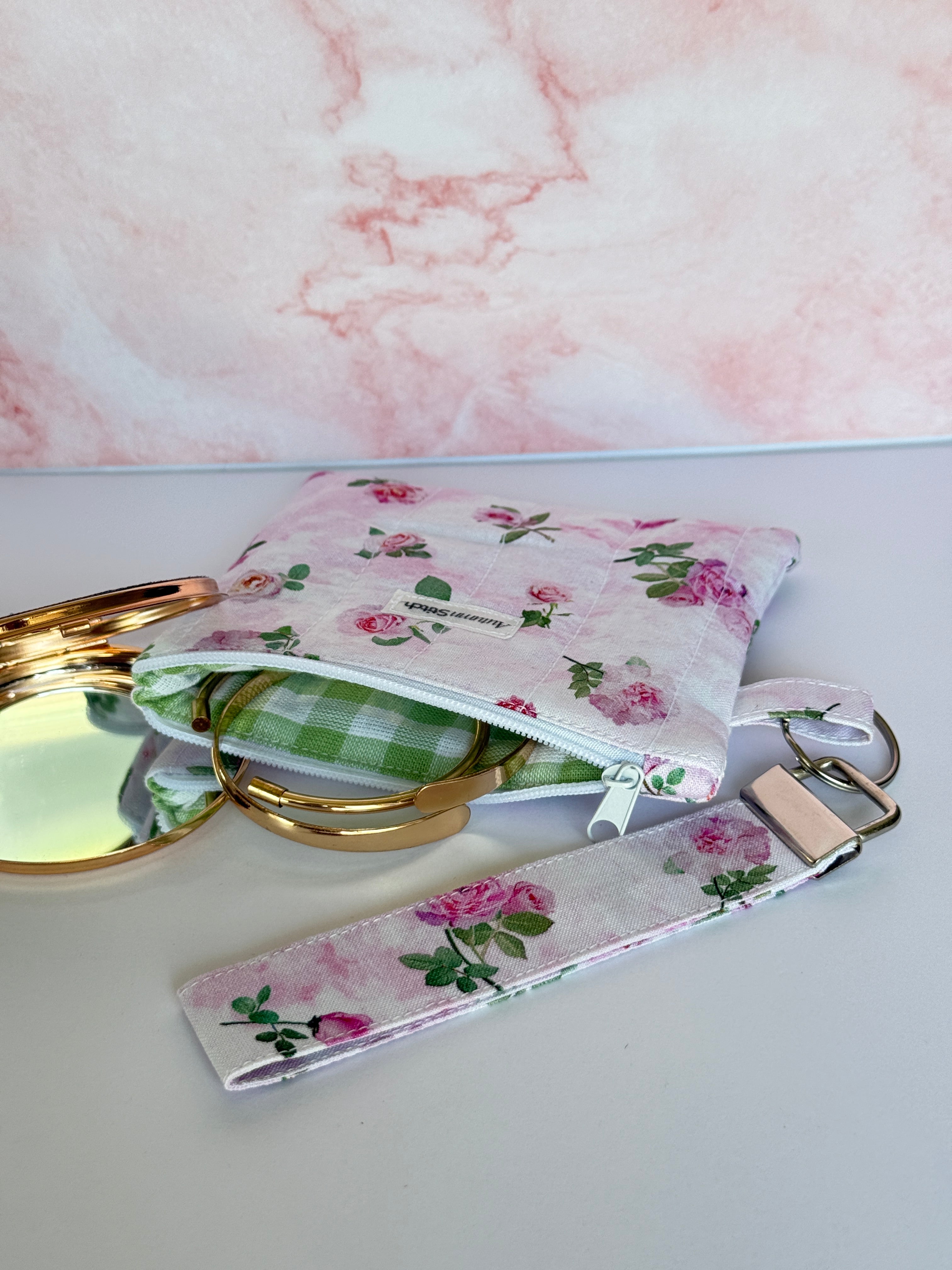 Vintage Rose Wristlet