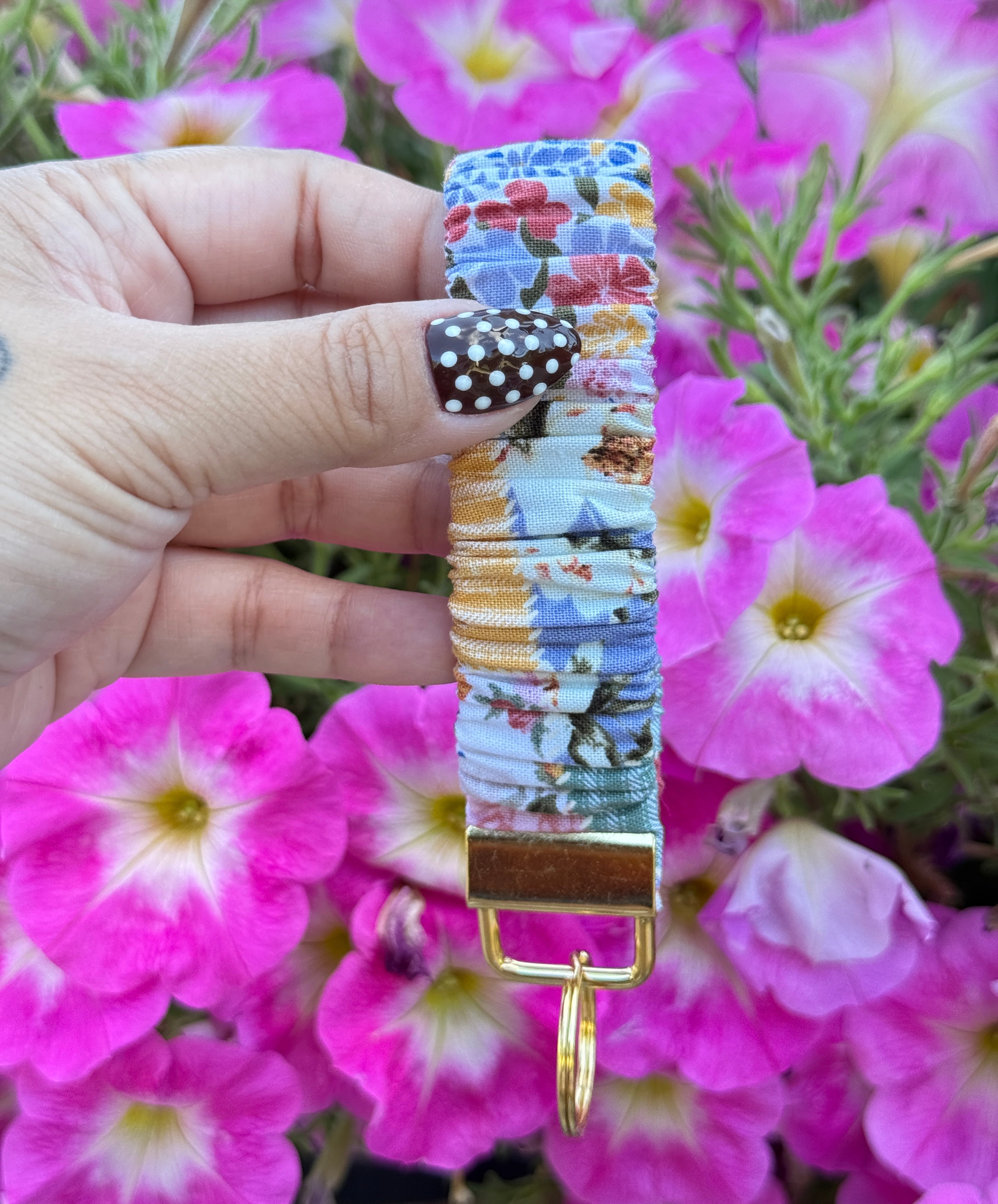 Bits & Bloom Scrunchie Keychain