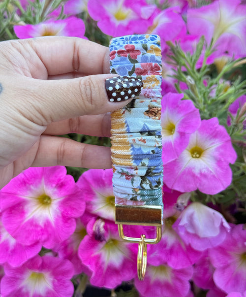 Bits & Bloom Scrunchie Keychain