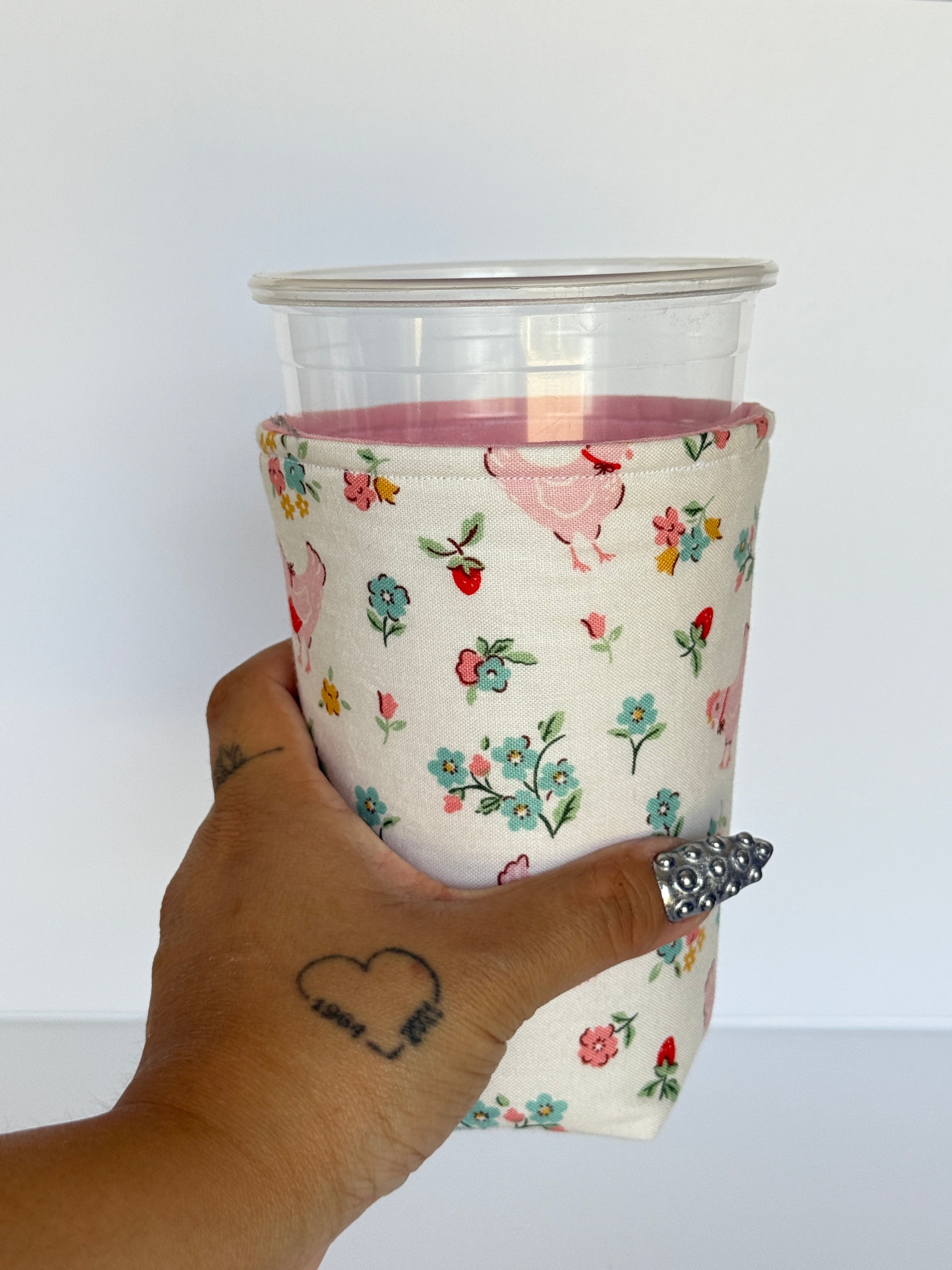Peck & Petal Cup Koozie (L)