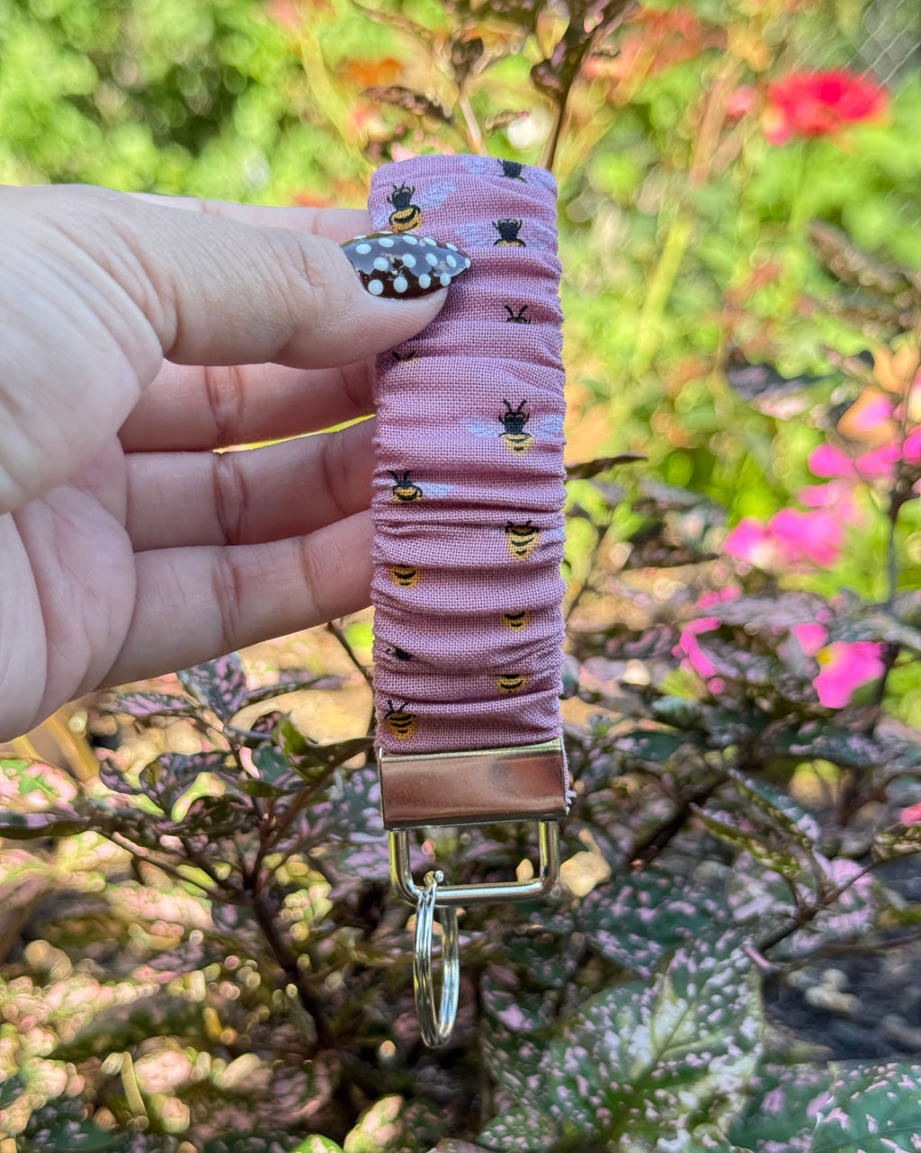Honey Blush Scrunchie Keychain