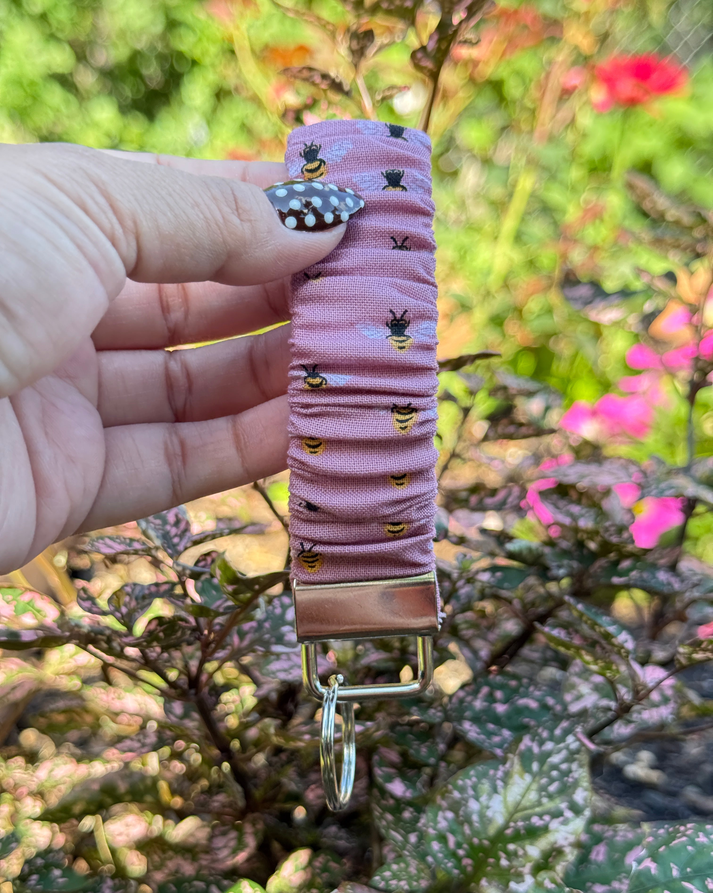 Honey Blush Scrunchie Keychain