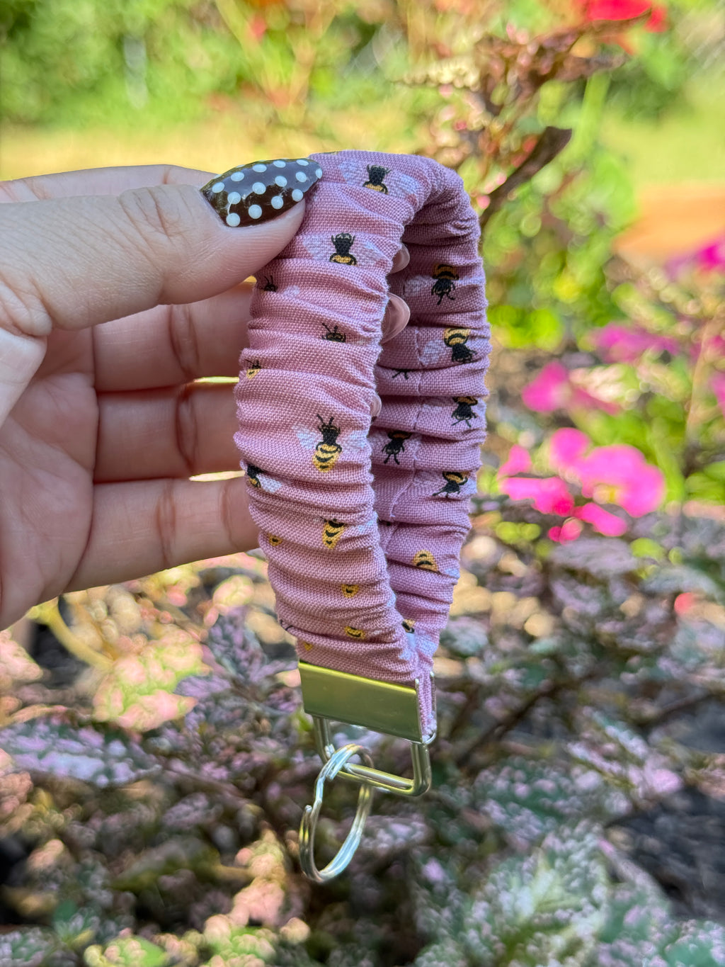 Honey Blush Scrunchie Keychain