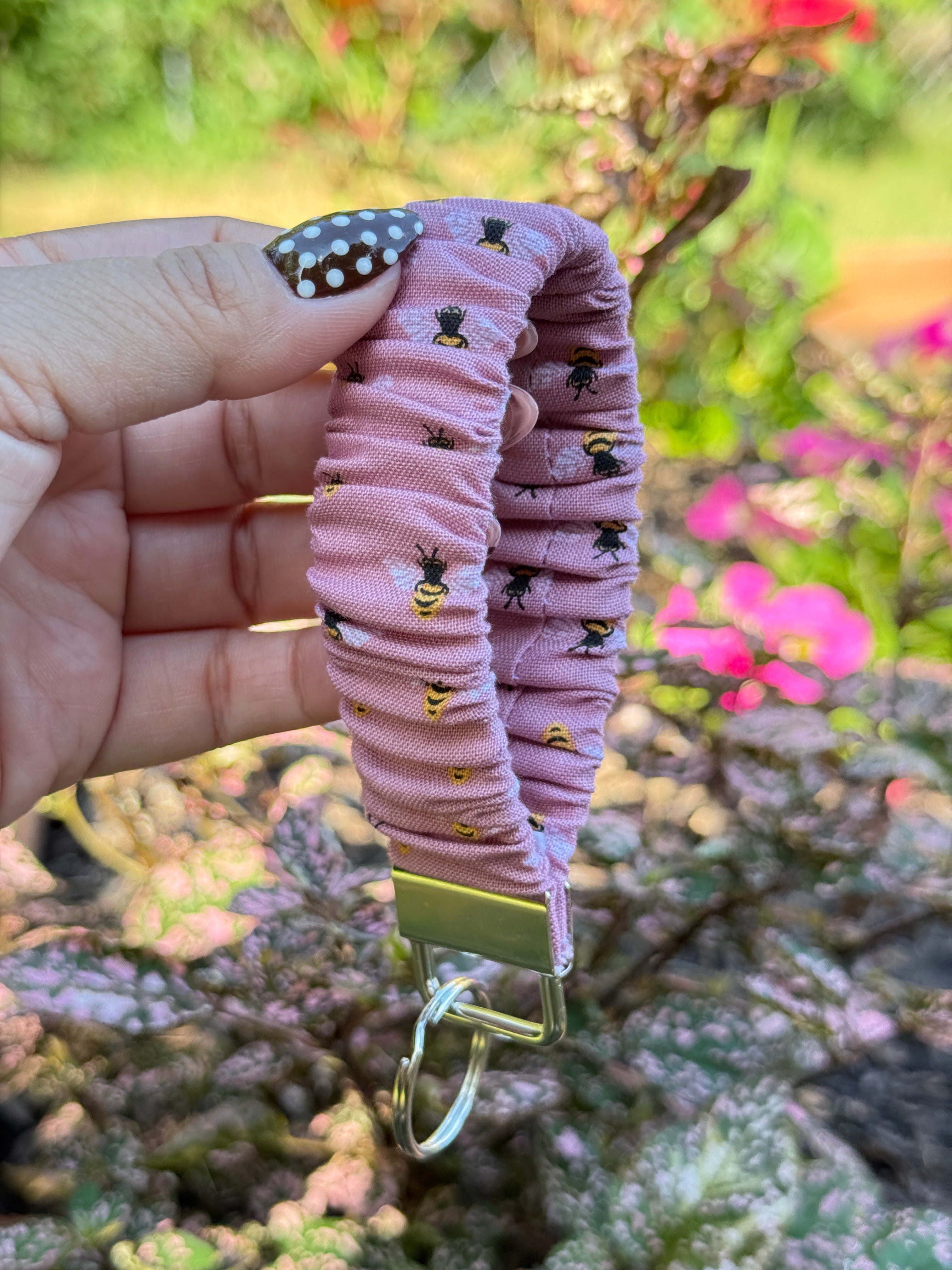 Honey Blush Scrunchie Keychain